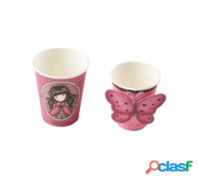 Vasos de papel de Santoro Gorjuss Ladybird, Rosa, Paquete de