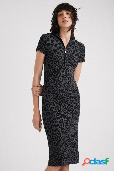 Vestido canalÃ© leopardo