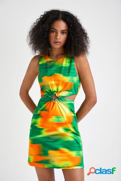 Vestido corto slim cut-out