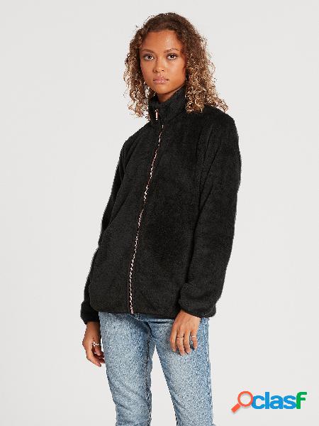 Volcom Sudadera con cremallera Pheelin Phuzzy - BLACK