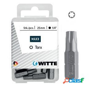 WITTE 427733 - 5 Puntas en cajita de plástico largo 25 mm