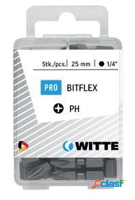 WITTE 428023 - 15 Puntas en cajita de plástico largo 25 mm