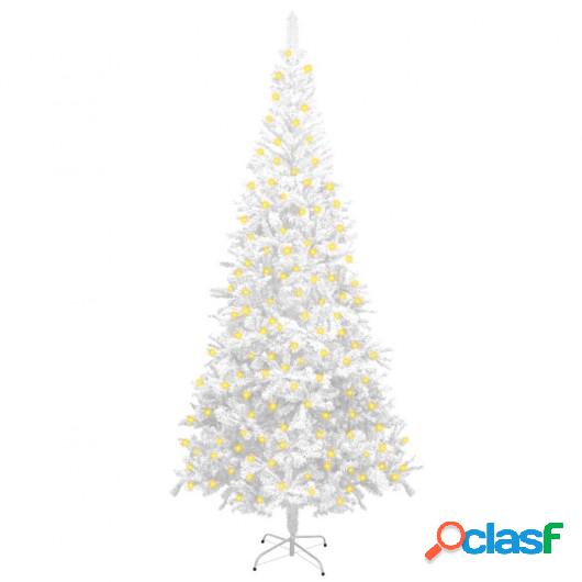Árbol de Navidad artificial con LED L 240 cm blanco