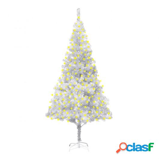 Árbol de Navidad artificial con LED soporte plateado PET