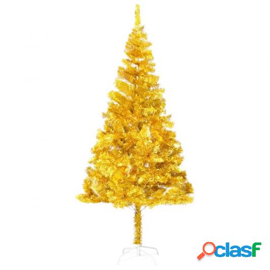 Árbol de Navidad artificial con soporte dorado PET 240 cm