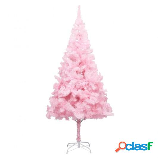 Árbol de Navidad artificial con soporte rosa PVC 240 cm