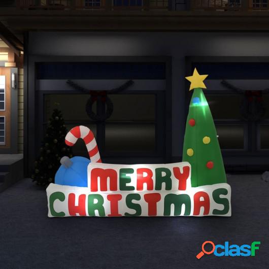 Árbol de Navidad inflable Merry Christmas con LEDs 240x188