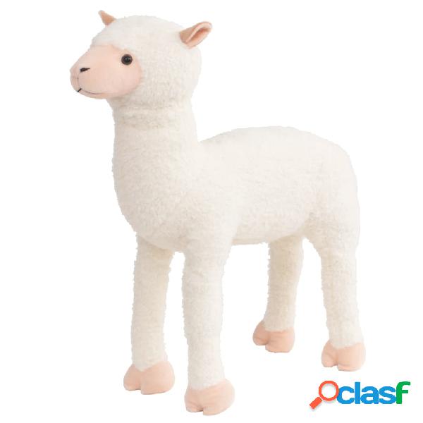 vidaXL Alpaca de peluche de pie blanco XXL