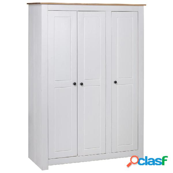 vidaXL Armario de 3 puertas pino Panamá Range blanco