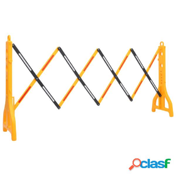 vidaXL Barrera de tráfico plegable amarillo y negro