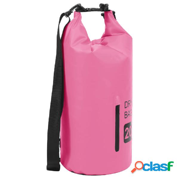 vidaXL Bolso acuático impermeable con cremallera PVC rosa