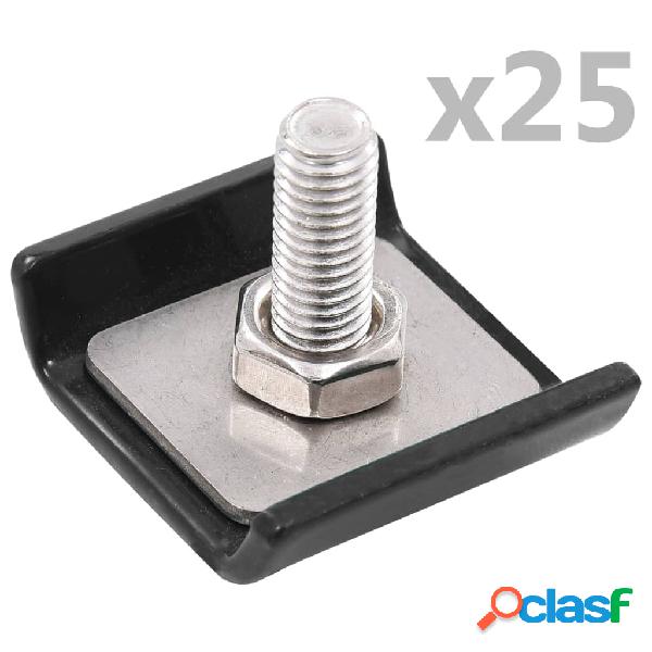 vidaXL Conector de enrejado 25 sets gris antracita