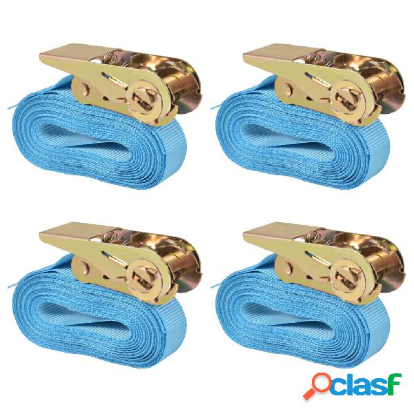 vidaXL Correas de sujeción de trinquete 4 uds 0,8 Ton