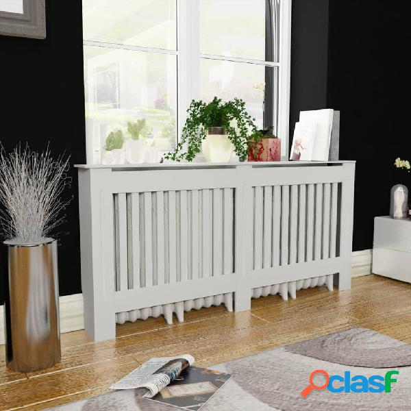 vidaXL Cubierta para el radiador blanco MDF 172 cm