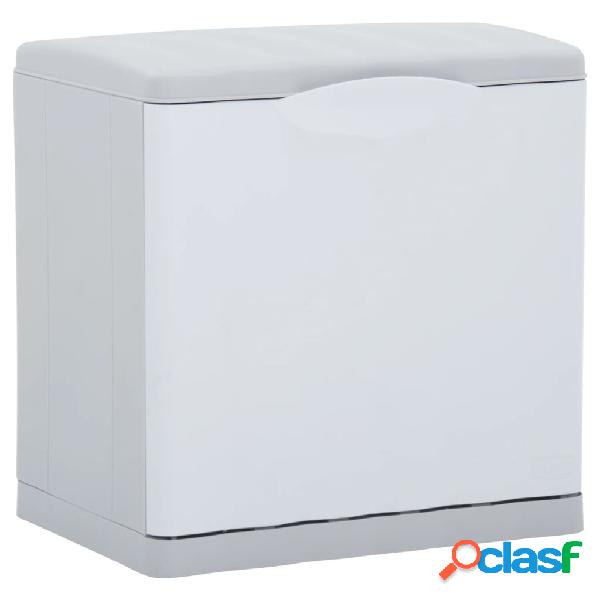 vidaXL Cubo de basura con separación blanco 20 L 40x30x40