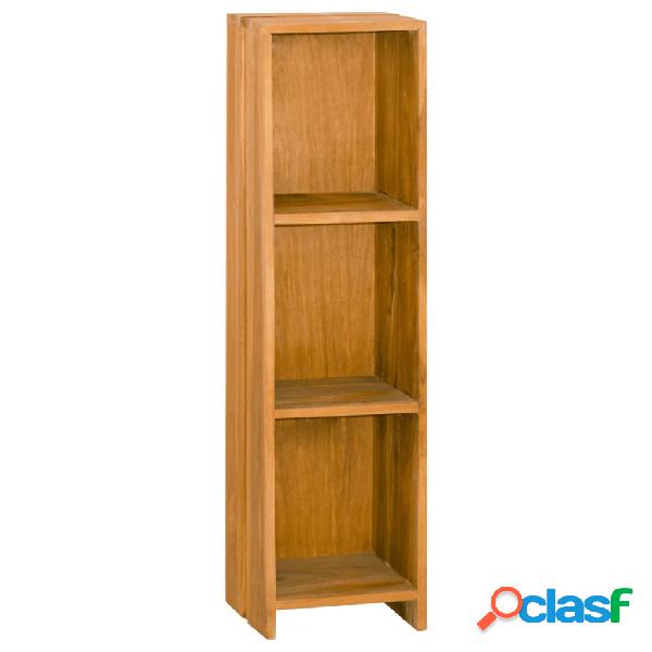 vidaXL Estantería librería de madera maciza de teca