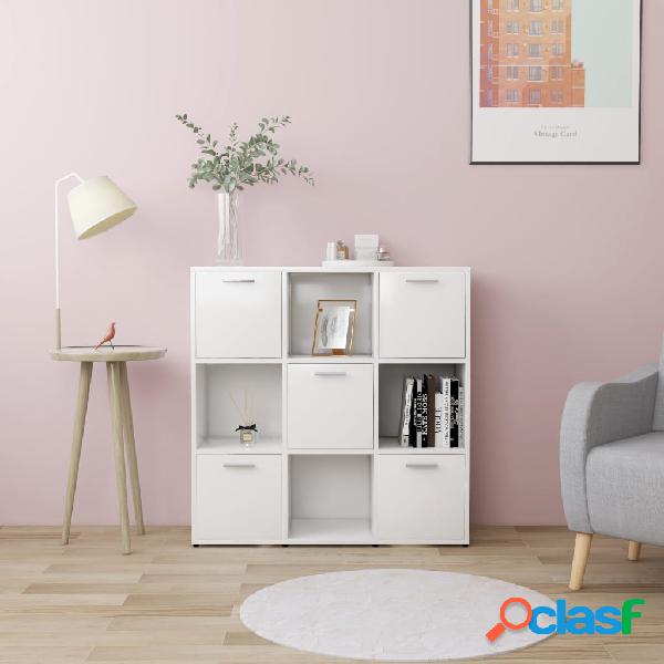 vidaXL Estantería librería madera contrachapada blanco