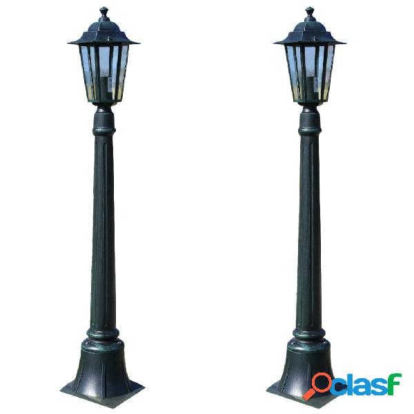 vidaXL Farolas de jardín Preston 2 piezas 105 cm
