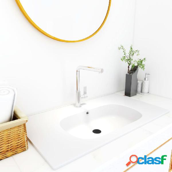 vidaXL Lavabo empotrado SMC blanco 605x460x105 mm