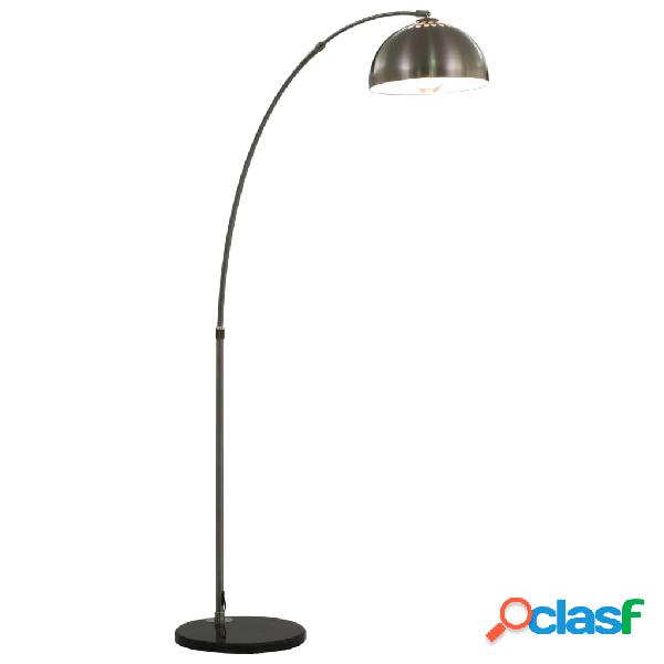 vidaXL Lámpara de arco 60 W plateado E27 170 cm