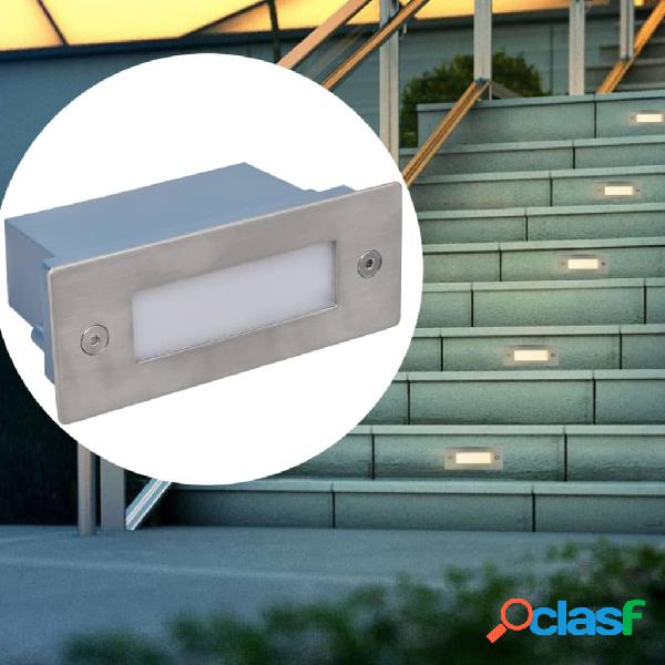 vidaXL Lámparas LED empotrables para escalera 12 unidades