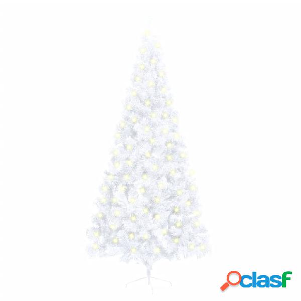 vidaXL Medio árbol de Navidad artificial LED soporte PVC