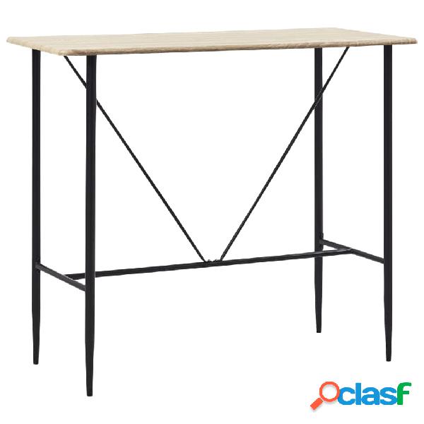 vidaXL Mesa alta de cocina MDF color roble 120x60x110 cm