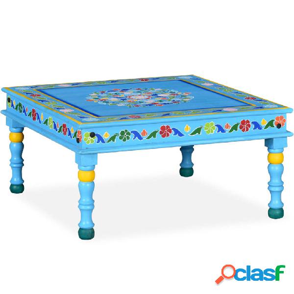 vidaXL Mesa de centro madera de mango maciza pintada a mano