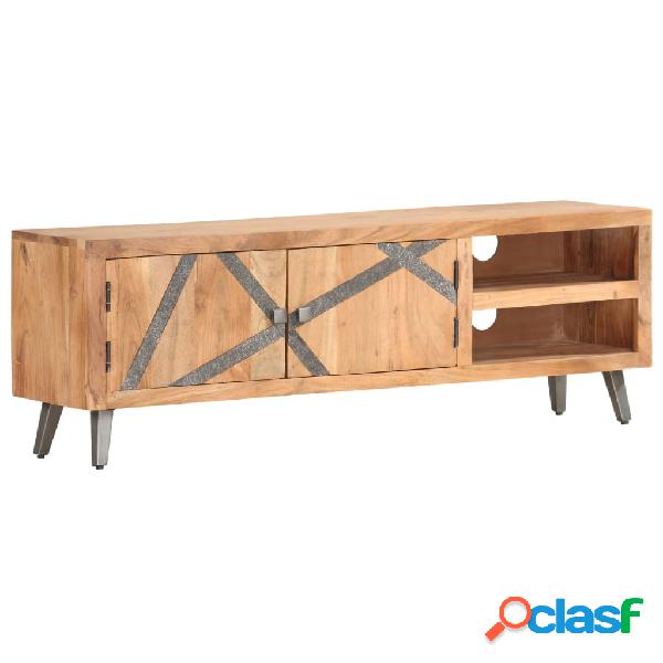 vidaXL Mueble para TV de madera maciza de acacia 120x30x40