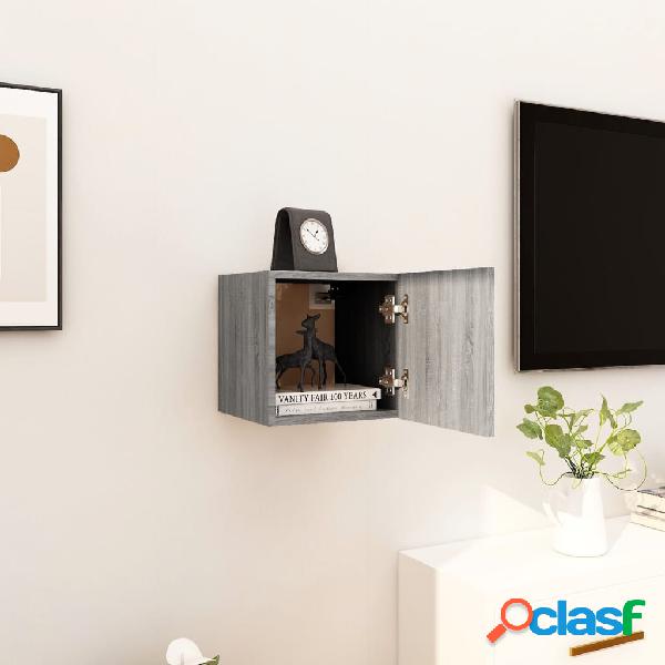 vidaXL Mueble para TV de pared gris Sonoma 30,5x30x30 cm