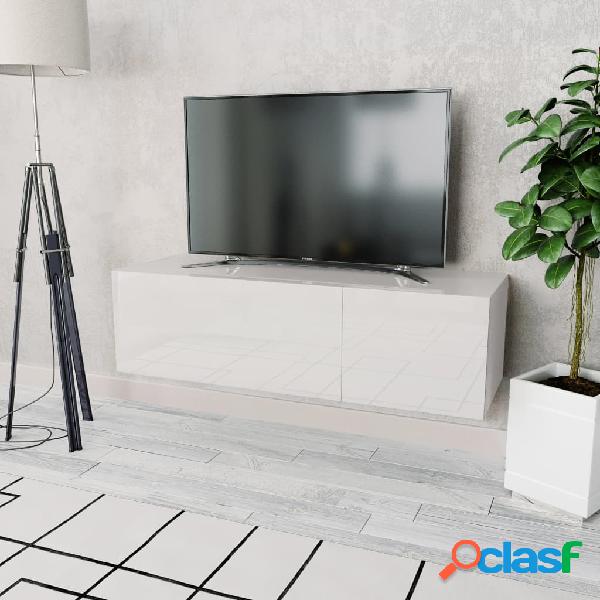 vidaXL Mueble para la TV aglomerado blanco con brillo