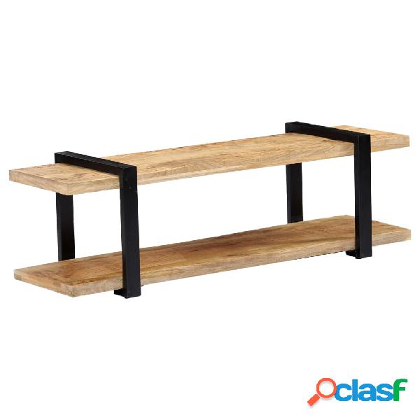 vidaXL Mueble para la TV de madera maciza de mango 130x40x40