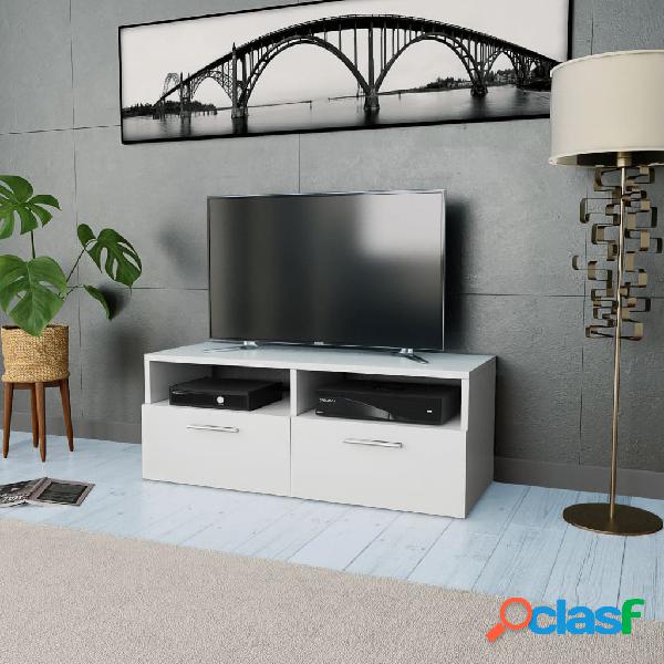 vidaXL Mueble para la televisión aglomerado blanco 95x35x36