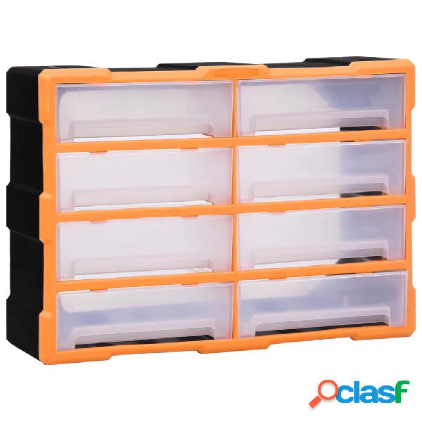 vidaXL Organizador multicajones con 8 cajones grandes