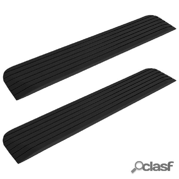 vidaXL Rampas de umbral goma 2 uds 110x21x2,5 cm