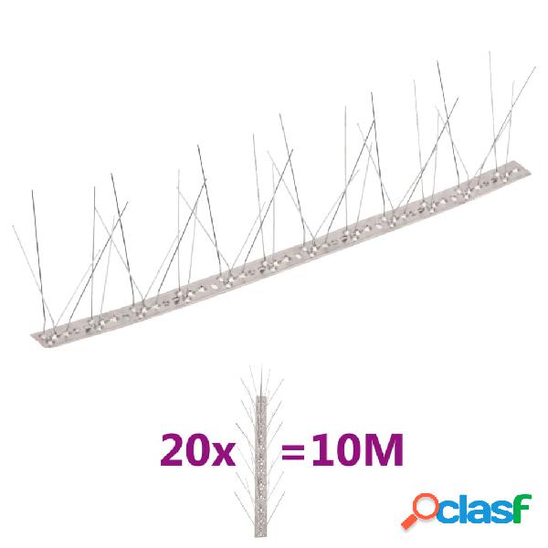 vidaXL Set de 5 hileras de pinchos contra pájaros y palomas