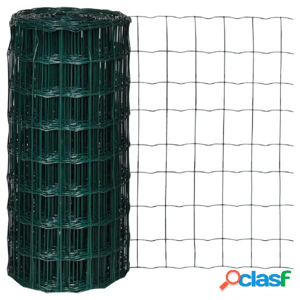 vidaXL Set de euro valla acero verde 10x0,8 m