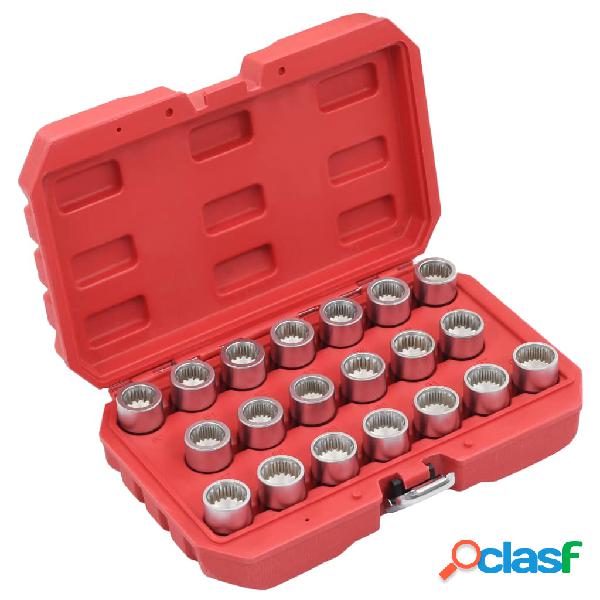 vidaXL Set de llaves de bloqueo de ruedas 20 piezas Porsche