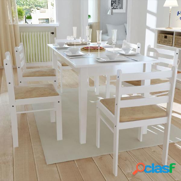 vidaXL Sillas de comedor 6 unidades madera maciza y