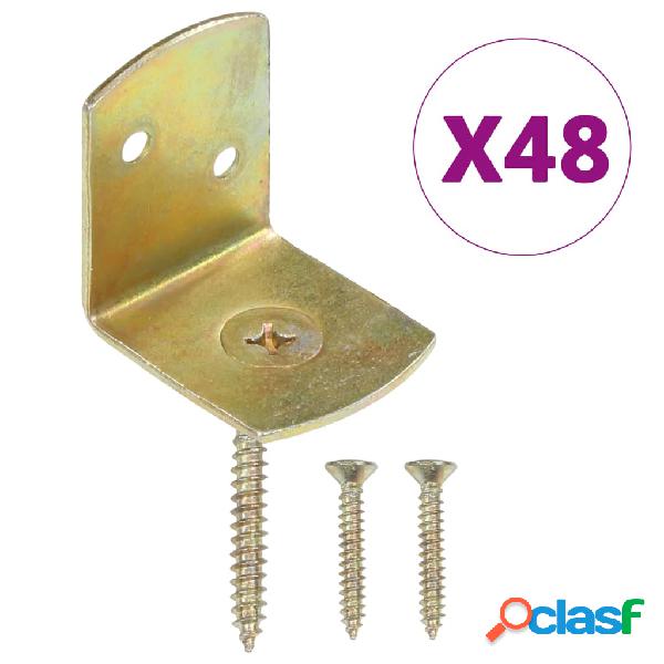 vidaXL Soportes del panel de la valla 48 uds en L metal