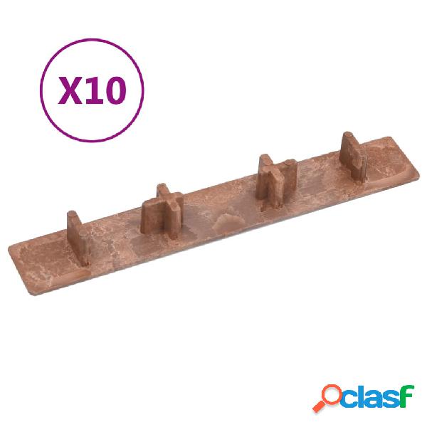vidaXL Tapas de extremo de plataforma 10 unidades plástico