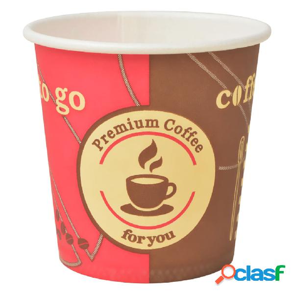 vidaXL Vasos desechables para café 1000 unidades papel 120