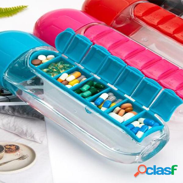 1 píldora multifuncional creativa de 700 ml Caja taza de