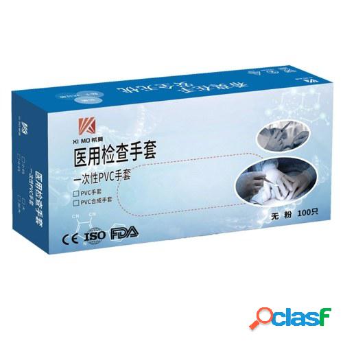 100 PCS Guantes desechables Guantes médicos protectores PVC