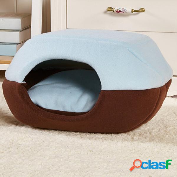 2 en 1 Gato Perro Cama cueva Cama lavable para mascotas Soft