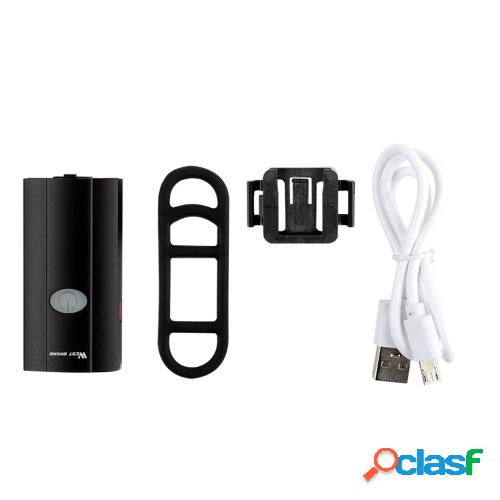 2 en 1 Luz de bicicleta USB recargable Casco de ciclismo