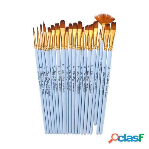 20pcs Draw Paint Brushes Set Kit Artist Paintbrush Multiple