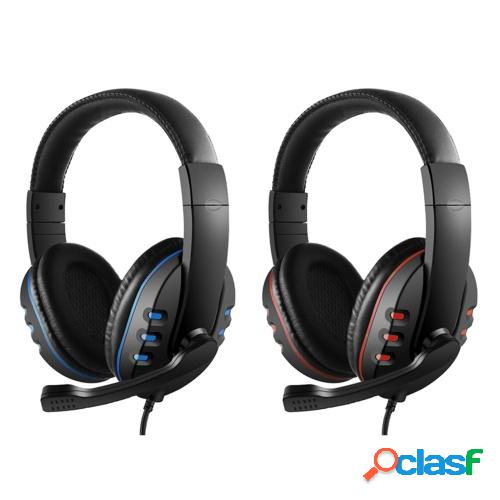 3.5 mm con cable para auriculares para juegos sobre la oreja