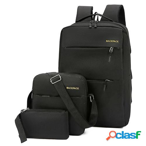 3 piezas Mochila Combo Set Mochila para computadora