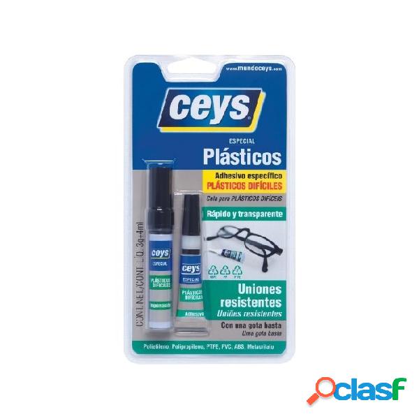 Adhesivo especial Plásticos Difíciles Ceys 3g + 4ml